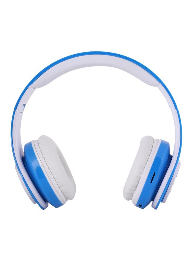 Portable Wireless With Card Plug-in Folding Bluetooth Head-mounted Stereo Headset (Blue)