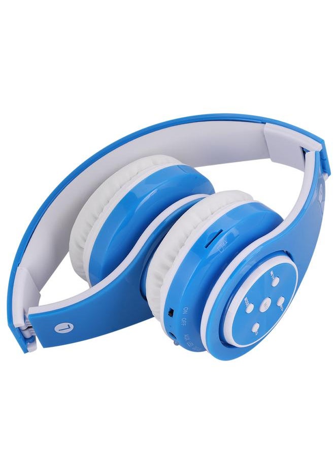 Portable Wireless With Card Plug-in Folding Bluetooth Head-mounted Stereo Headset (Blue)