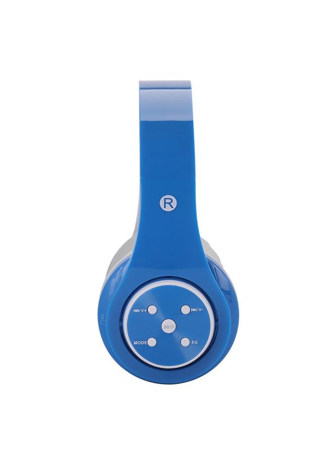 Portable Wireless With Card Plug-in Folding Bluetooth Head-mounted Stereo Headset (Blue)