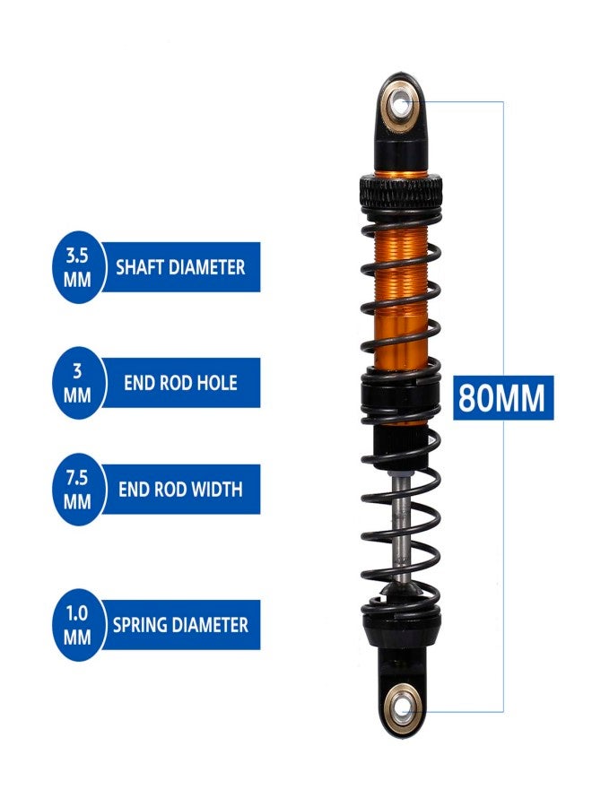 4pcs Adjustable 100mm Metal Shock Absorber Damper for 1/10 CC01 Remote Control Crawler Off-road Car - Image 3