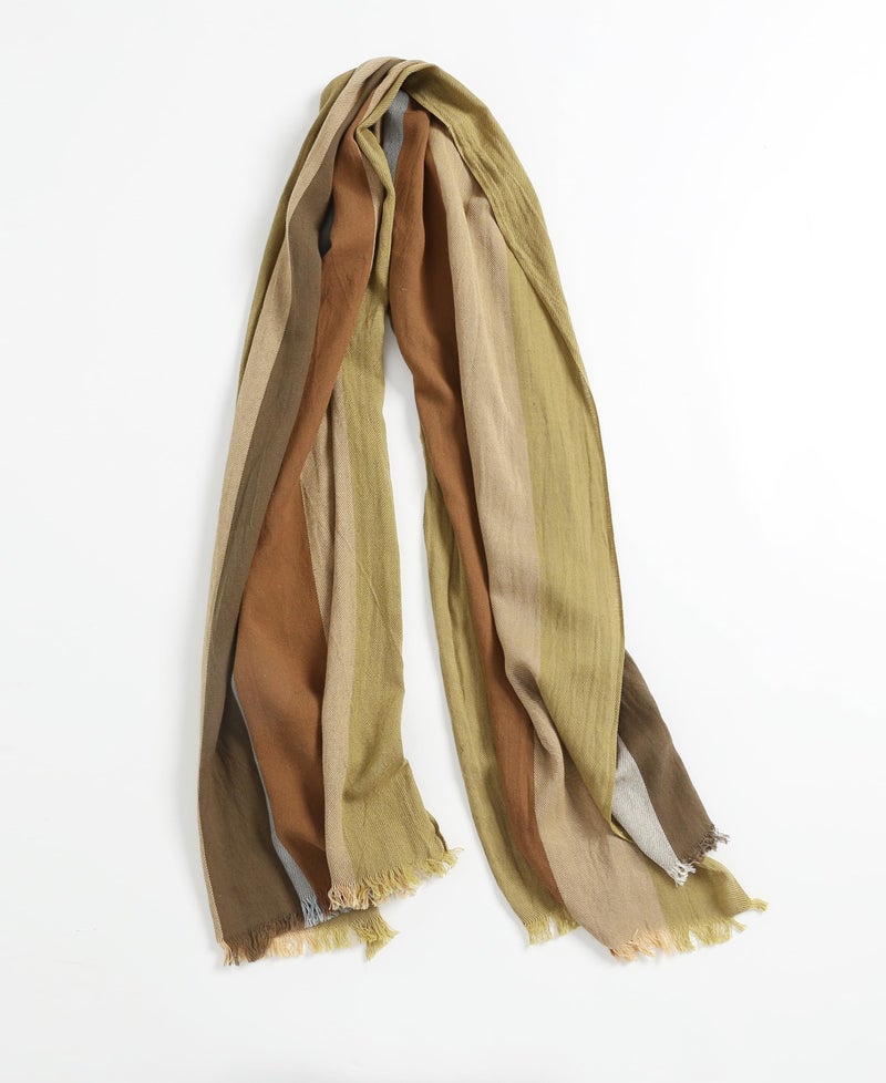 Jeelow 100 Cotton Lightweight Large Scarf Soft Shawl Wrap for Men Women with Frayed Edges (Earth Tones) - Image 2