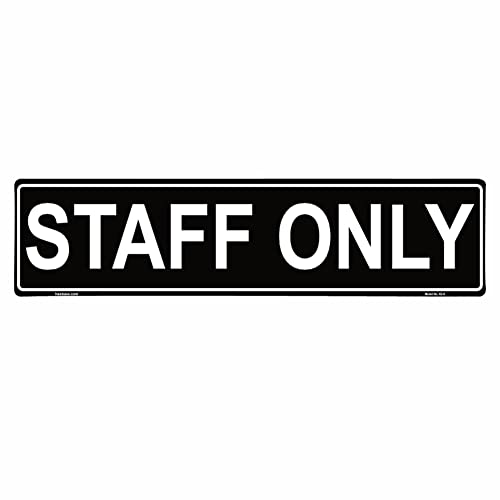 Haobase Staff Only Sign Self Adhesive Vinyl Sticker 4 Pcs 20cm x 5cm - Image 3