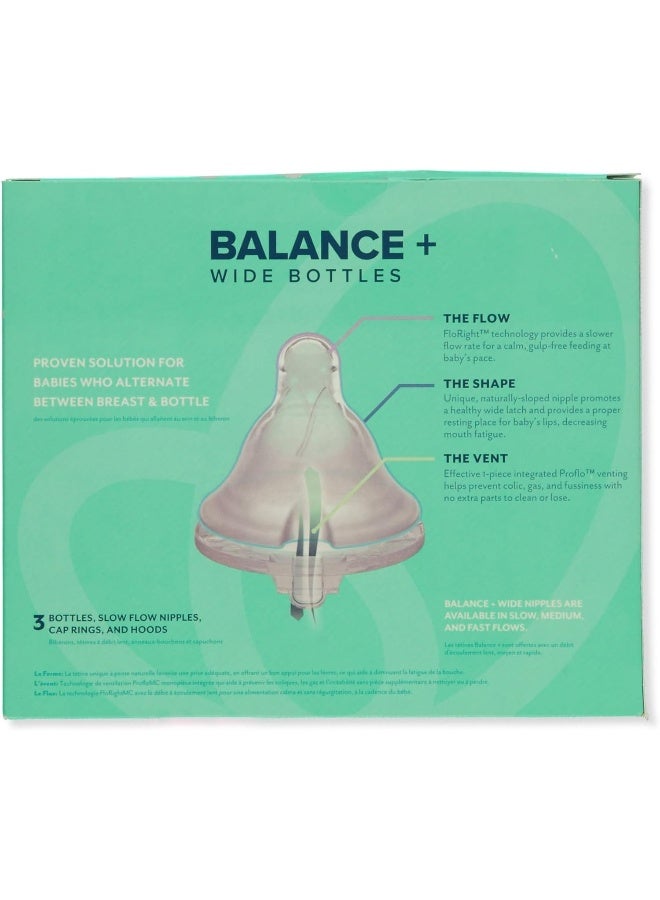 evenflo Evenflo Balance Plus 3-Pack Wide Neck Bottles - White, one Size - Image 3