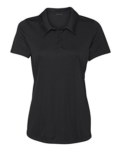 Animal Den Women's Dry-Fit Golf Polo Shirts 3-Button Golf Polo's in 20 Colors XS-3XL Shirt Black-L - Image 1