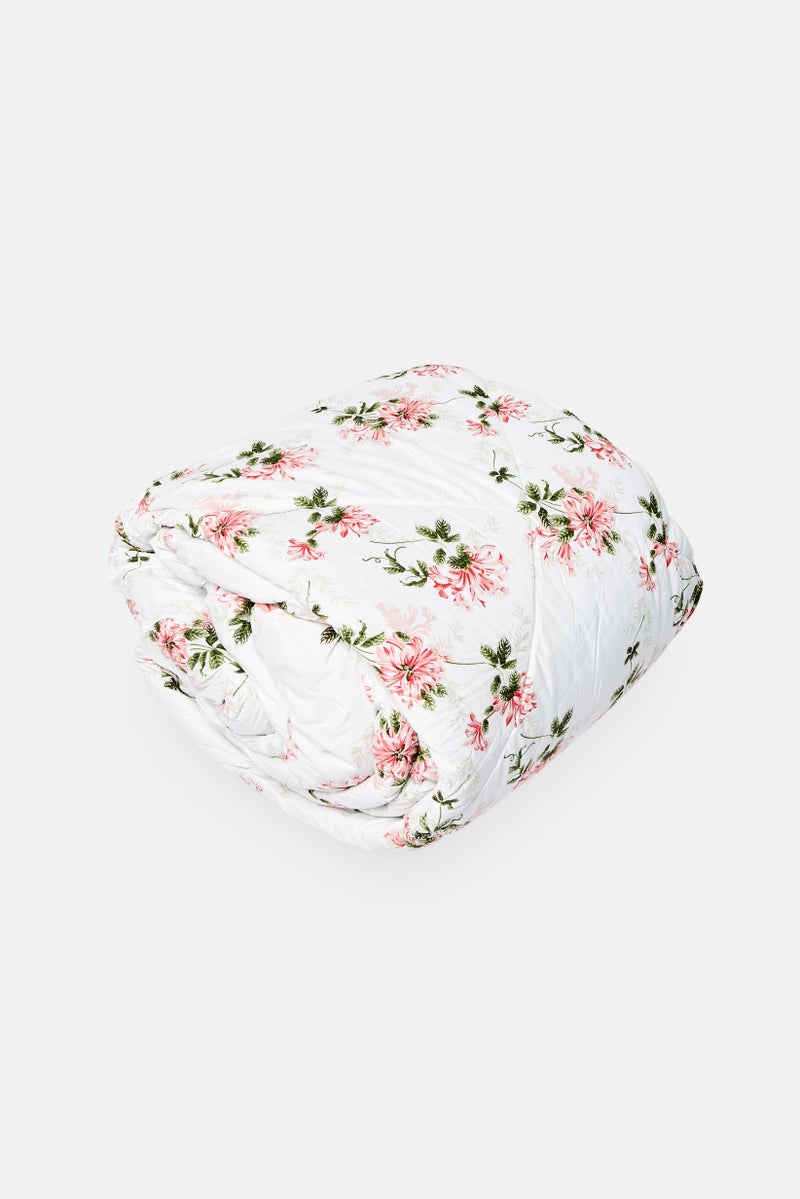 Catherine Malandrino 3 Pieces Queen Cotton Feel Floral Print Micro Fiber Comforter Set, Multicolor  - Image 3