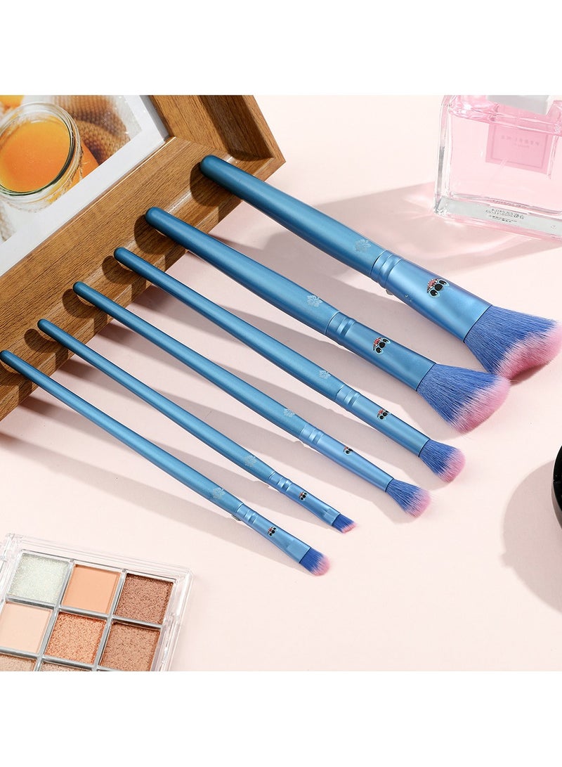 general Makeup Brush Set, Anime Stitch Makeup Brush Set Series, Stitch Items For Girls Women - 6 Piece Set - Image 4