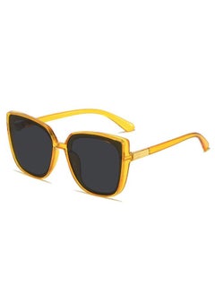 Stylish Cat Eye Sunglasses Retro Oversized Sun Glasses Big Frame Vintage Black Shades UV400 Protection Eyewear Fishing Goggles-Lenses Color:Orange