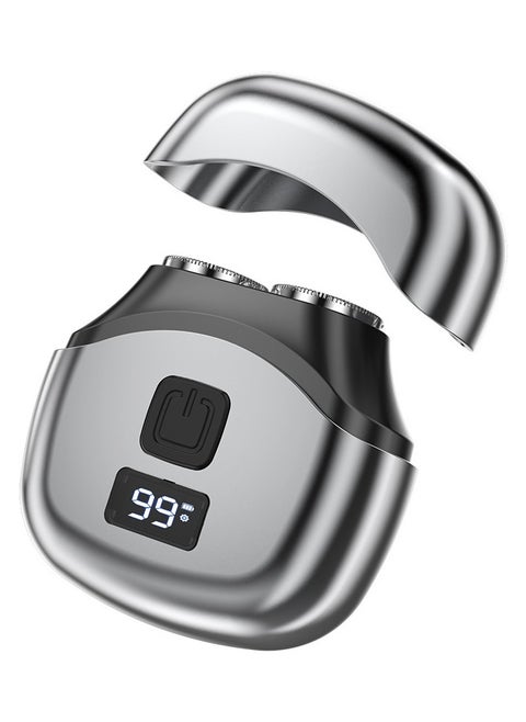 Small Rechargeable Mini Electric Shaver Efficient Shaving Dual Ring Blade Net Intelligent Digital Display, Detachable Blade Head, Easy Cleaning Type-C High-speed Charging Worry Free Boarding