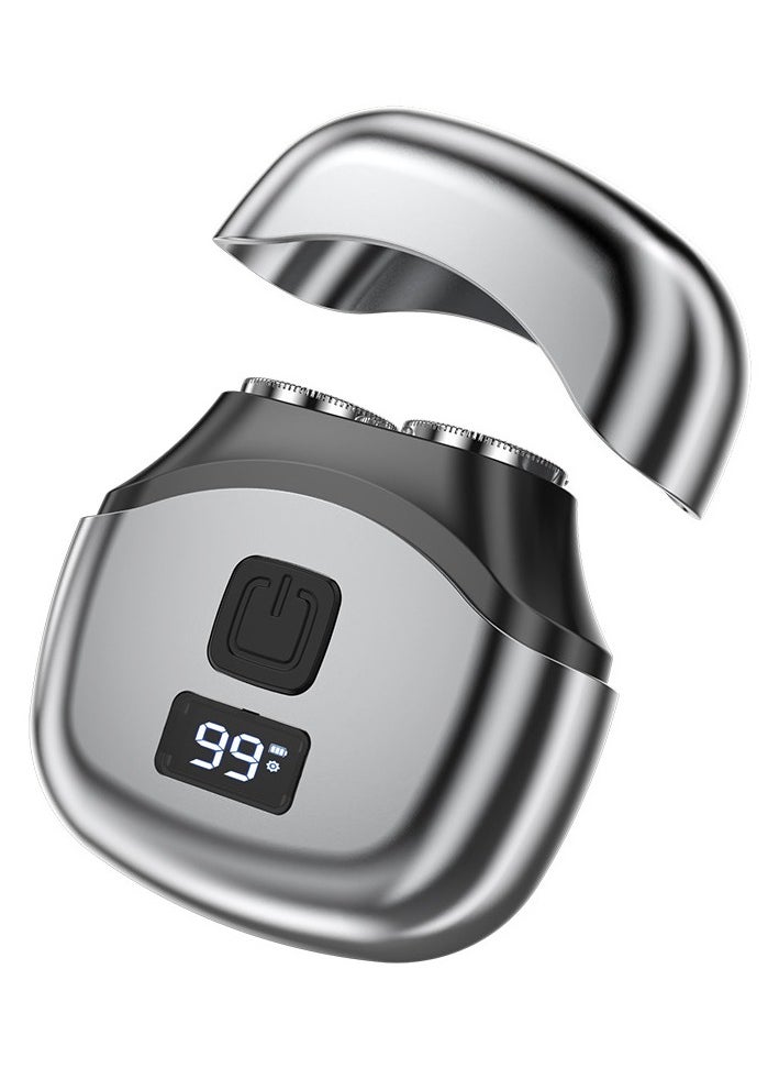 Ru syanl Small Rechargeable Mini Electric Shaver Efficient Shaving Dual Ring Blade Net Intelligent Digital Display, Detachable Blade Head, Easy Cleaning Type-C High-speed Charging Worry Free Boarding  - Image 1