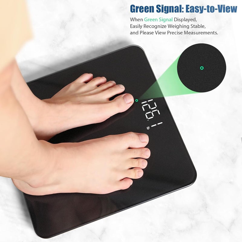 Vitafit Weight Scale, High Accuracy in 0.05kg by Our Professional Scale Factory Since 2001, ميزان جسم LED and Step On, 3*AAA Batteries Included, 182kg, Spray Silver Black - Image 3