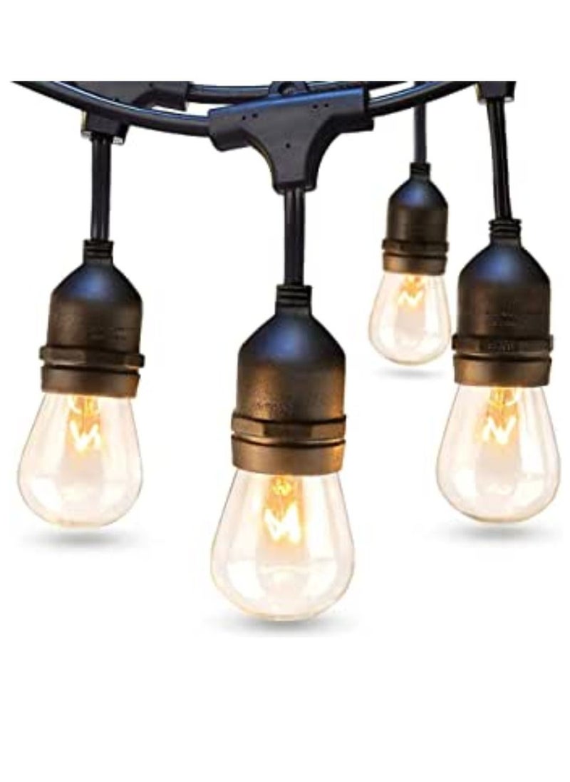 Yuwell Led Lights Eid Celebration 16ft Outdoor String Yellow Lights Weatherproof Strand Dimmable Edison Vintage Bulbs Ul Listed Heavy Duty Decorative Cafe Patio Lights For Restaurant Garden  - Image 1