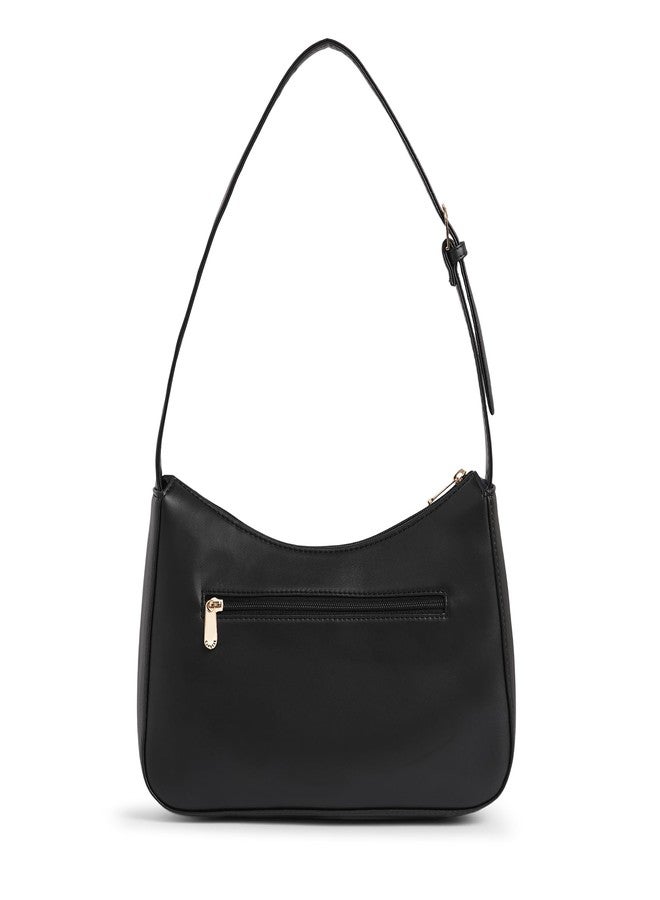 Caprese Selma Medium Hobo Shoulder Bag for Women| Stylish, Versatile Handbag for Everyday Use | Perfect for Casual Outings, Work, Travel, and Special Events | Spacious Design (Black) - Image 5