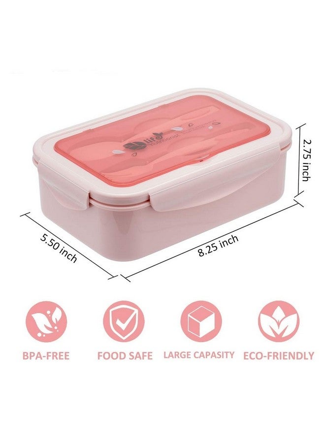 LOVINA Bento Boxes for Adults - 1100 ML Bento Lunch Box For Kids Childrens With Spoon & Fork - Durable for On-the-Go Meal, BPA-Free and Food-Safe Materials - Image 3