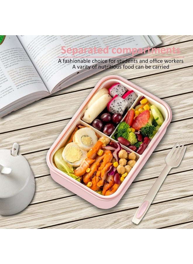 LOVINA Bento Boxes for Adults - 1100 ML Bento Lunch Box For Kids Childrens With Spoon & Fork - Durable for On-the-Go Meal, BPA-Free and Food-Safe Materials - Image 5