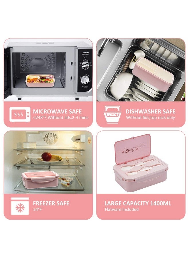 LOVINA Bento Boxes for Adults - 1100 ML Bento Lunch Box For Kids Childrens With Spoon & Fork - Durable for On-the-Go Meal, BPA-Free and Food-Safe Materials - Image 4