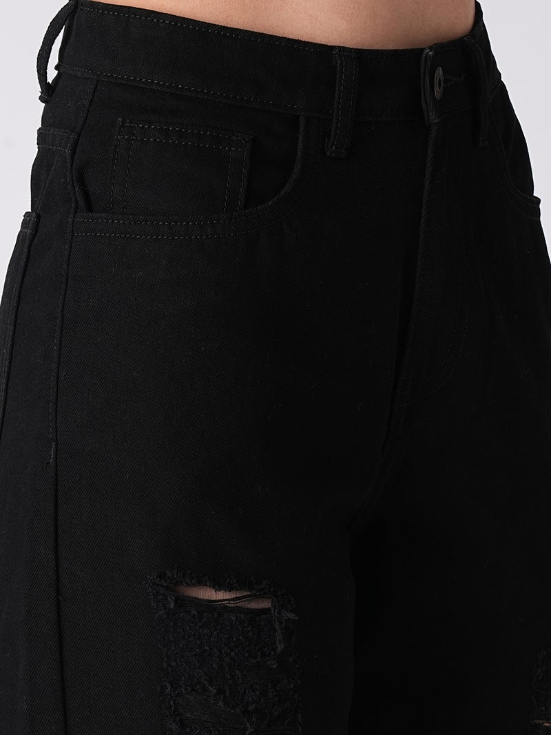 globus Globus Women Boyfriend Fit Pure Cotton Mildly Distressed Jeans  - Image 4