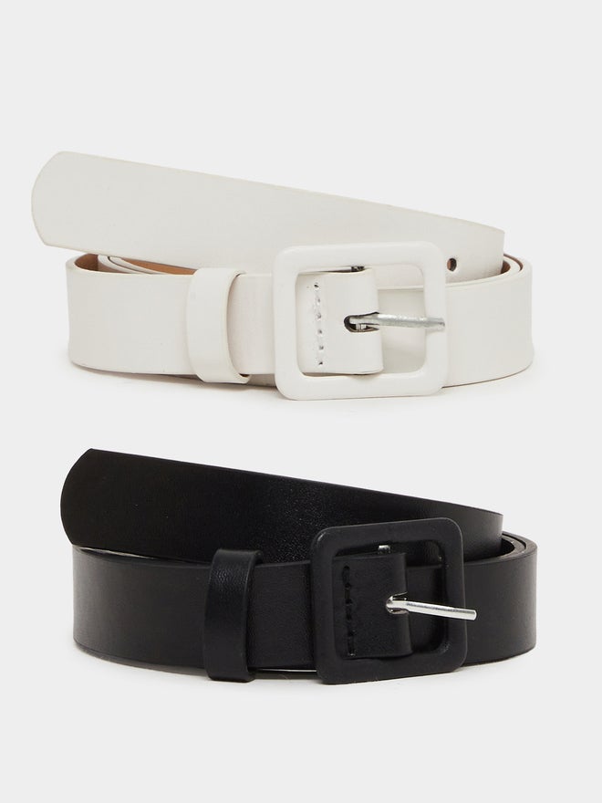 Styli Styli Set of 2 - Solid Tang Buckle Belt  - Image 1