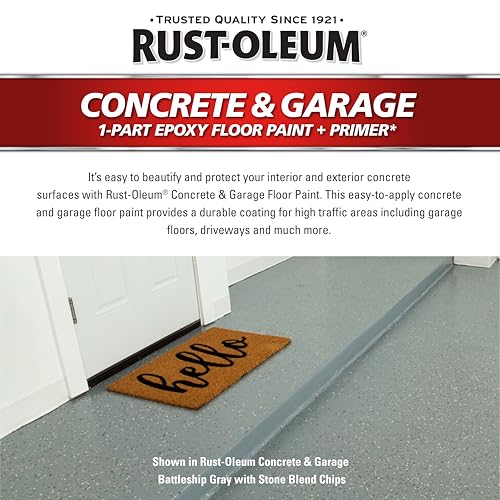 Rust-Oleum 320202-2PK Concrete & Garage Clear Finish Topcoat, Gallon, Gloss Clear, 2 Pack - Image 3