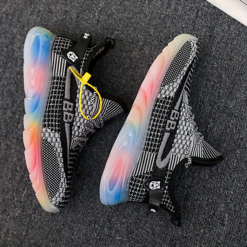 Women's High Top Sneakers Breathable Knitted Casual Sports Shoes - Image 5