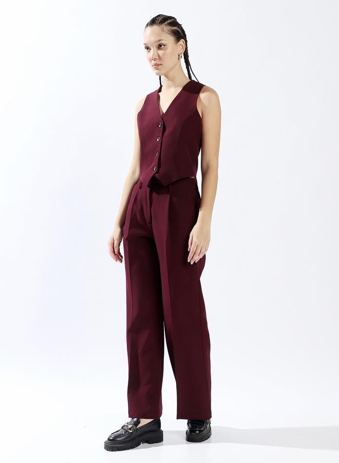 HIGH STAR U-Neck Sleeveless Waistcoat With Trouser Co ord set - Image 3