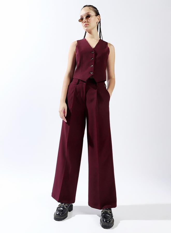 HIGH STAR U-Neck Sleeveless Waistcoat With Trouser Co ord set - Image 1