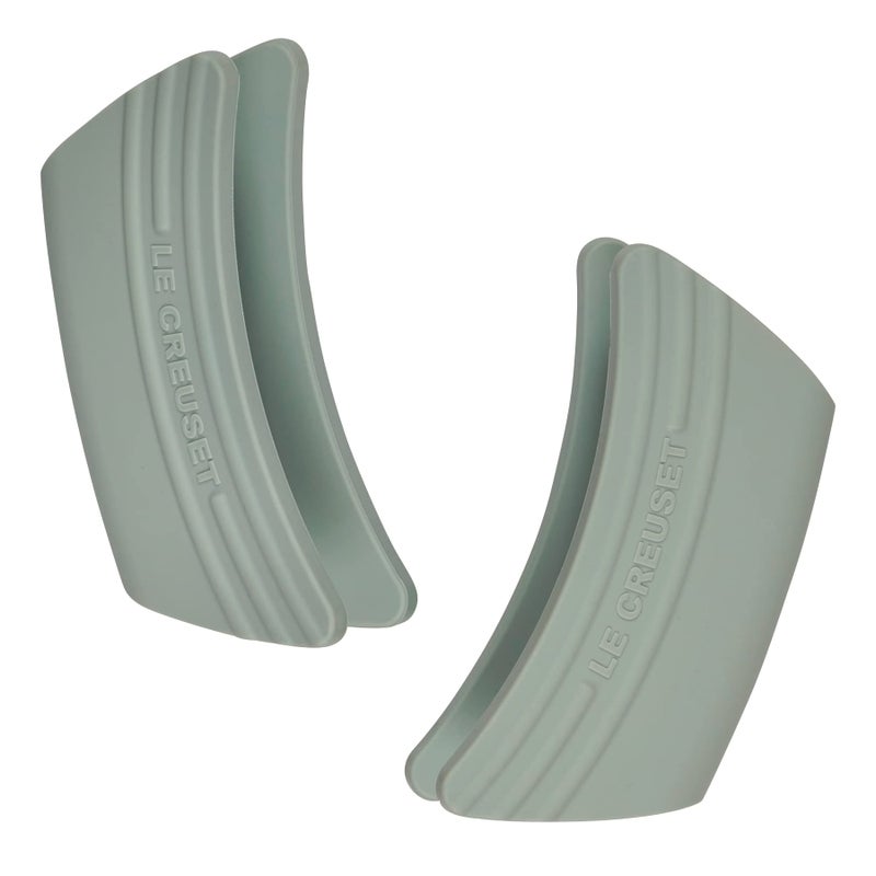 Le Creuset Silicone Set of 2 Handle Grips 5 x 2 12 each Sea Salt