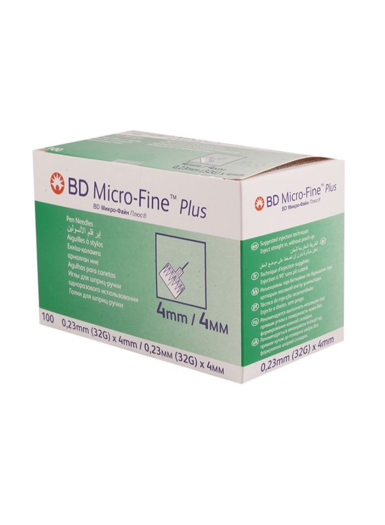 BD Micro-Fine Plus Pen Needles 4mm 100’s – Ultra-Short Insulin Needles for Painless & Safe Diabetes Injection