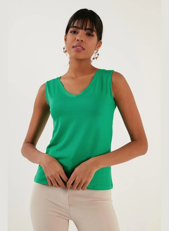 Lela Lela Slim Fit V-Neck Thick Strap 2-Pack Blouse Women's Blouse 5864384S2