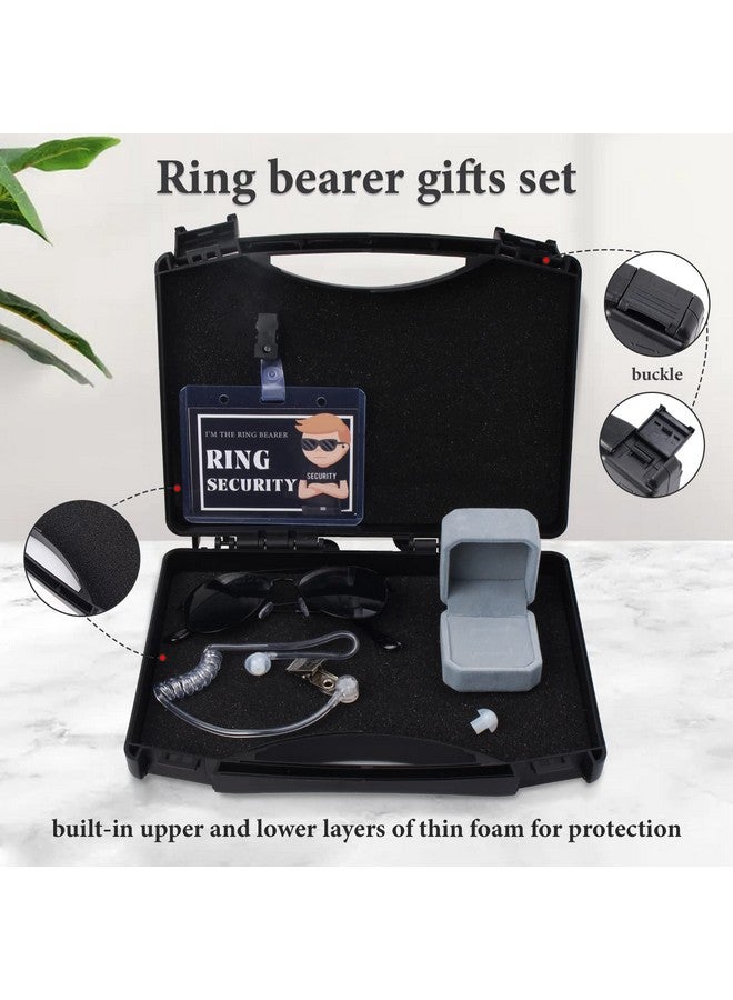Keymall Keymall Ring Bearer Wedding Ring Security Box Include Special Agent ID Card Shades Ring Box For Kids Ring Bearer Proposal Gift (Set A) - Image 2