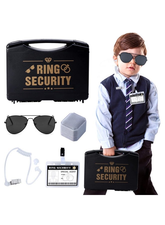 Keymall Keymall Ring Bearer Wedding Ring Security Box Include Special Agent ID Card Shades Ring Box For Kids Ring Bearer Proposal Gift (Set A) - Image 1