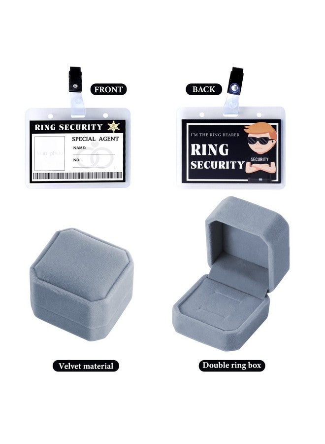 Keymall Keymall Ring Bearer Wedding Ring Security Box Include Special Agent ID Card Shades Ring Box For Kids Ring Bearer Proposal Gift (Set A) - Image 5