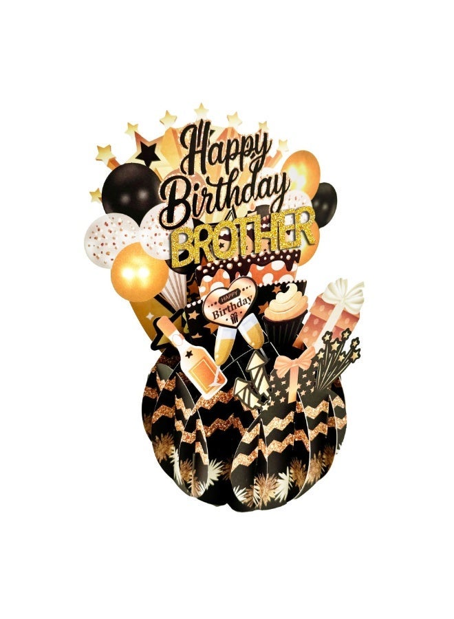 Bukela Birthday Pop Up Card, Funny 3D Greeting Card with Envelopes and Small Card, Foldable Celebration Cards for Daughter, Son, Mom, Dad, Friend etc - Image 1