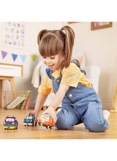 B. Toys B. toys- Mini Pull-Back Vehicles Set- Set of 3 Vehicles- Truck, Camper Van, Police- 12 months +  - Image 2