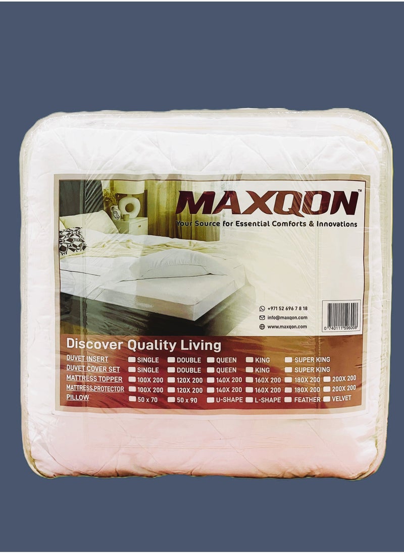 MAXQON - Mattress Protector Microfiber,100%Waterproof,  King/Queen/Double/Single Sizes, Color White - Image 1