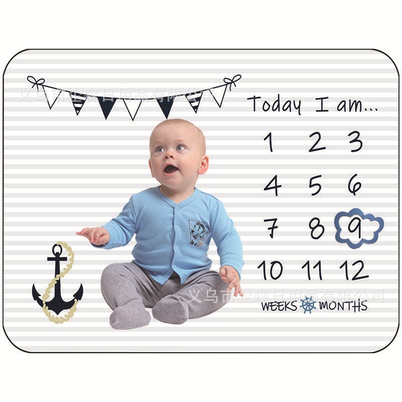 Baby Blanket Bath Towel Pography Blanket Pography Flannel Background Cloth 100 Days Old Pography Commemorative - Image 1