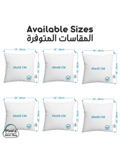 Pixels Bean Bag Throw Pillow Filler Indoor for Sofa Couch Seats White Polypropylene Fabric Non Woven Fabric Zipper Closure Set of 3 PCS - pzsku/Z4AAC31710D0C374CEFE3Z/45/_/1736617414/446c2cae-0329-43d5-be50-ea5f102cd4fe