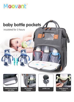 Moovant Baby Diaper Bag Backpack, with Diapers Changing Station and USB Port, Multifunctional Mother Bag with Portable Crib, Foldable Large Capacity Baby Backpack, 900d Oxford Travel Bag for Infant Shower Gifts  - Image 2