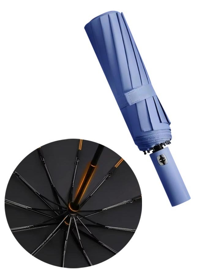 Generic Folding Umbrellas Travel Umbrella, Automatic Folding Umbrella, There are 12 Thick Fiberglass Umbrella Ribs,  Suitable for Resisting UV Rays, Strong Winds, and Providing Shelter from Rain  - Image 1