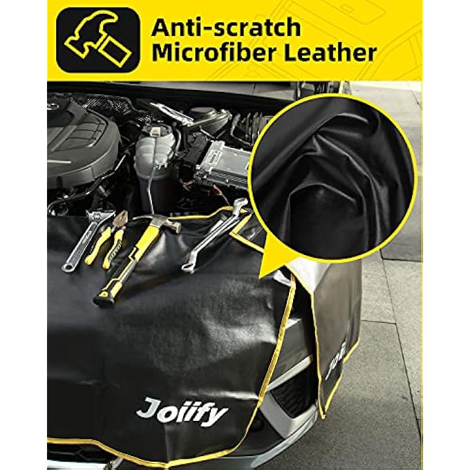 Joiify 3Piece Automotive Magnetic Fender Covers For Mechanics 25 Strong Magnets Microfiber Leather Car Protector Mats For Sedan Or Station Wagon  Size M - Image 4