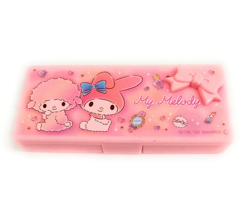Friend Sanrio My Melody Container Cosmetic Care Case Makeup Travel Accessory Cases 4.1In X 1.9In X 0.8In (Yume Cosme) - Image 1