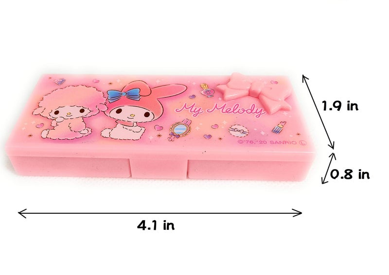 Friend Sanrio My Melody Container Cosmetic Care Case Makeup Travel Accessory Cases 4.1In X 1.9In X 0.8In (Yume Cosme) - Image 4