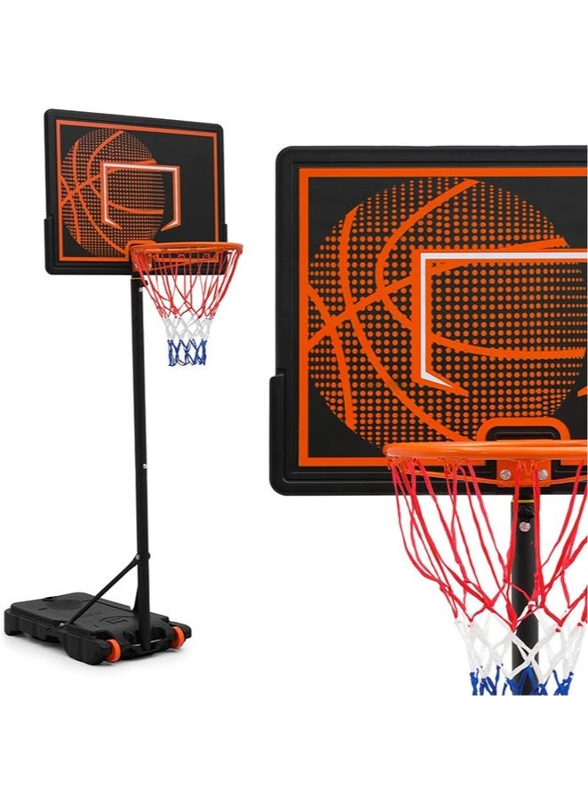 XiuWoo Kids Basketball Hoop Adjustable 160-210cm, Portable Outdoor Goal System with 84*60cm Shatterproof Backboard, Perfect for Kids, Teens, Youth in Driveway, Backyard, Indoor Use - Image 1