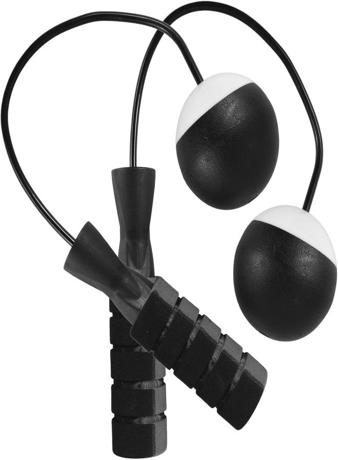 STORE 2508 Store2508 Cordless Skipping Rope with Weighted Balls Tangle Free Ropeless Jump Rope (Black) - Image 1