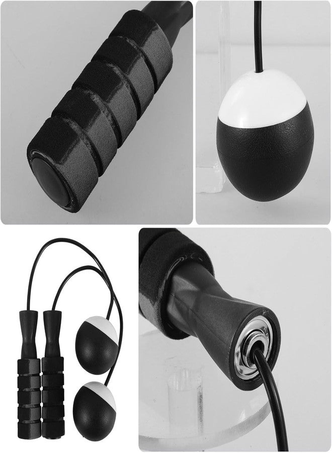 STORE 2508 Store2508 Cordless Skipping Rope with Weighted Balls Tangle Free Ropeless Jump Rope (Black) - Image 3