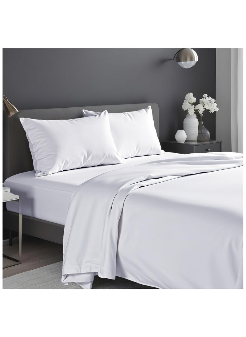 Infinitee Xclusives - Premium White King Sheets Set - 1800 TC Series 4 Piece Bed Sheets - Soft Brushed Microfiber Fabric - 16 Inches Deep Pockets Sheets Wrinkle Free & Fade Resistant by Infinitee Xclusives - Image 1