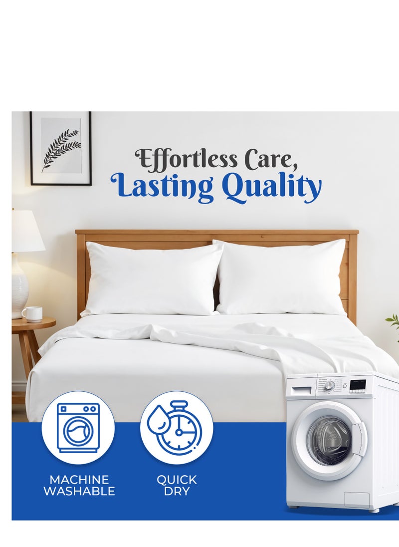 Infinitee Xclusives - Premium White King Sheets Set - 1800 TC Series 4 Piece Bed Sheets - Soft Brushed Microfiber Fabric - 16 Inches Deep Pockets Sheets Wrinkle Free & Fade Resistant by Infinitee Xclusives - Image 1