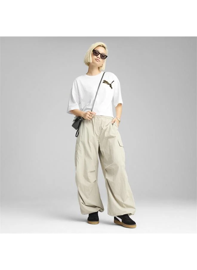 Puma PUMA White LEO LUXE Oversized Short Tee Women for Women | Best Price UAE