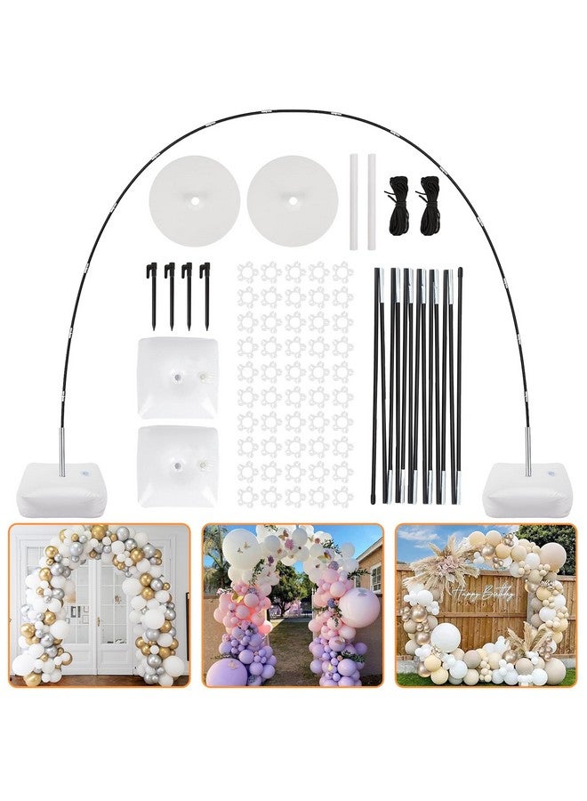 RUBFAC Balloon Arch Kit, 8ft Tall & 9ft Wide Adjustable Balloon Arch Stand with 2 PVC Bases,2 Water Fillable Bags, 50pcs Balloon Clips for Wedding Birthday Party Baby Shower Supplies Decoration - Image 1