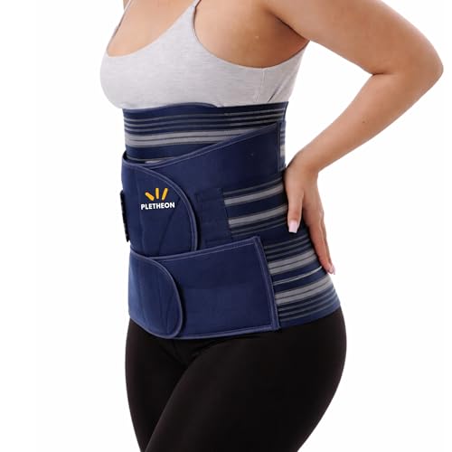 PLETHEON 3 In 1 Postpartum Belly Band Post Pregnancy Abdominal Belt For Women After Birth Belly/Waist/Pelvis Wrap Postnatal Shapewear, (Fit from 30 Inch to 46 Inches of waist) (Blue) - Image 2