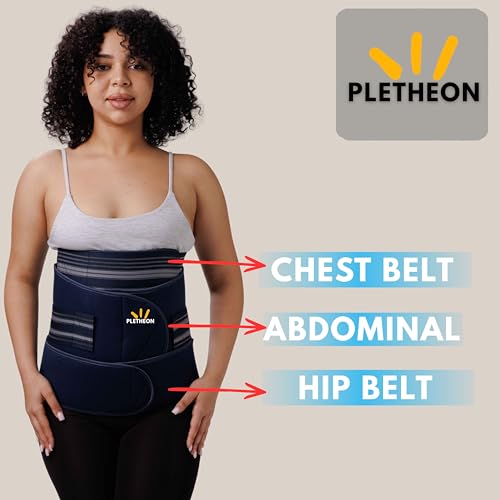 PLETHEON 3 In 1 Postpartum Belly Band Post Pregnancy Abdominal Belt For Women After Birth Belly/Waist/Pelvis Wrap Postnatal Shapewear, (Fit from 30 Inch to 46 Inches of waist) (Blue) - Image 3